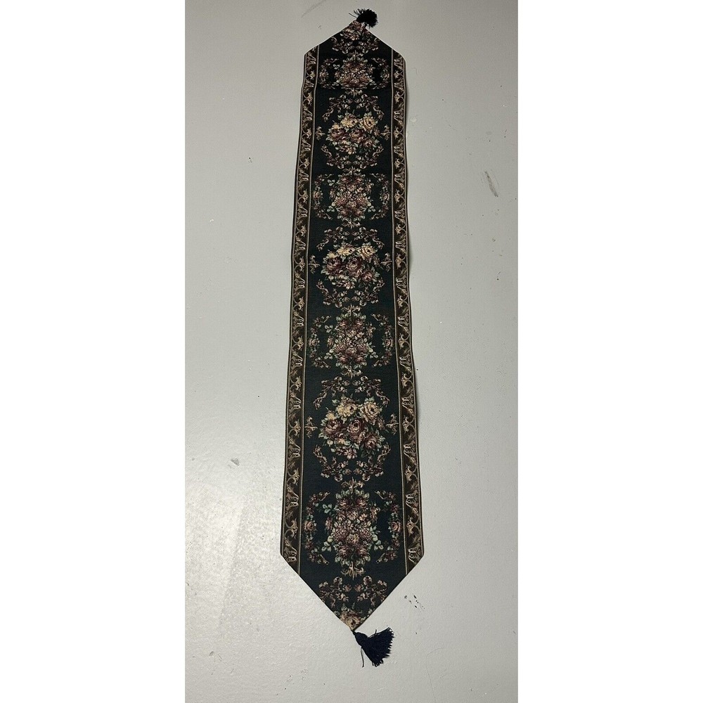 Vintage Table Runner Floral Tablecloth Kitchen Dining Home Decor Made in USA